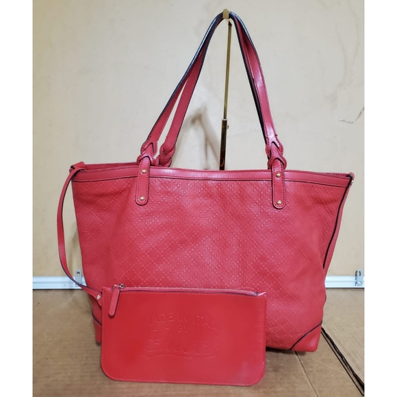 Gucci Handbags - Gucci Craft Tote Diamante Leather Red